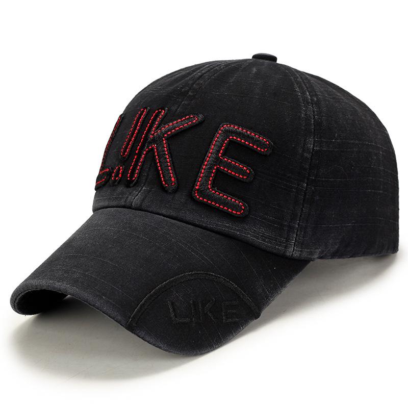 Trendy Distressed Embroidered Letter Baseball Cap for Men and Women