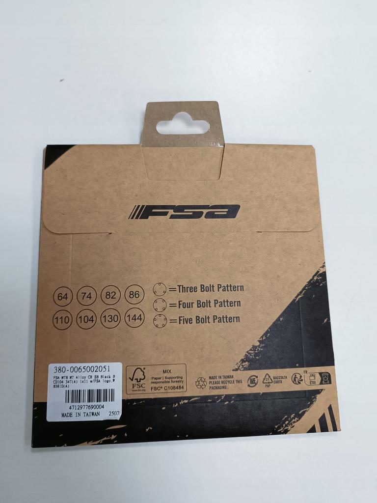 Zębatka Fsa Megatooth 34T 3.5 Mm Na 4 Ramiona Mtb 11/12 Rzędowa Bcd 104 Mm