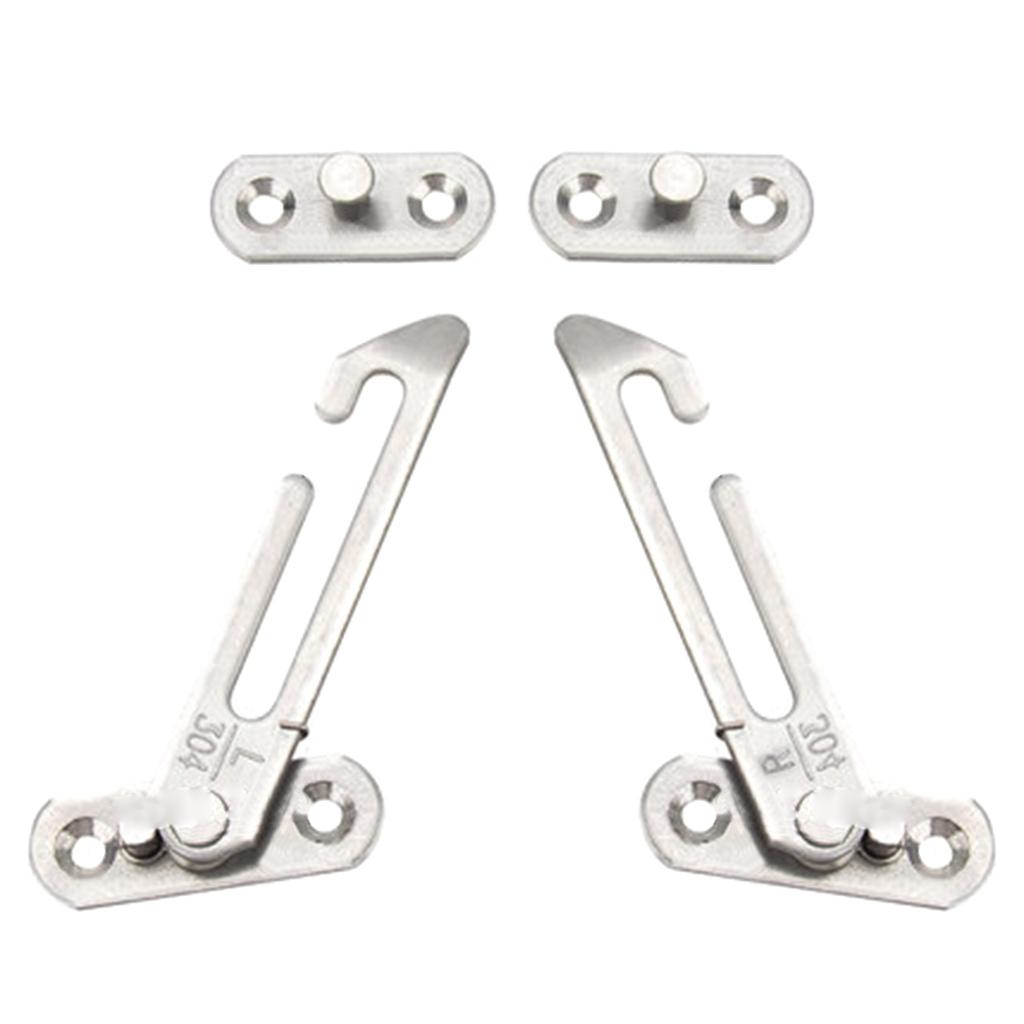 2pcs/set Window Restrictor Clips 304 Stainless Steel Window Safety Locks Protect Children Secure & Easy To Install