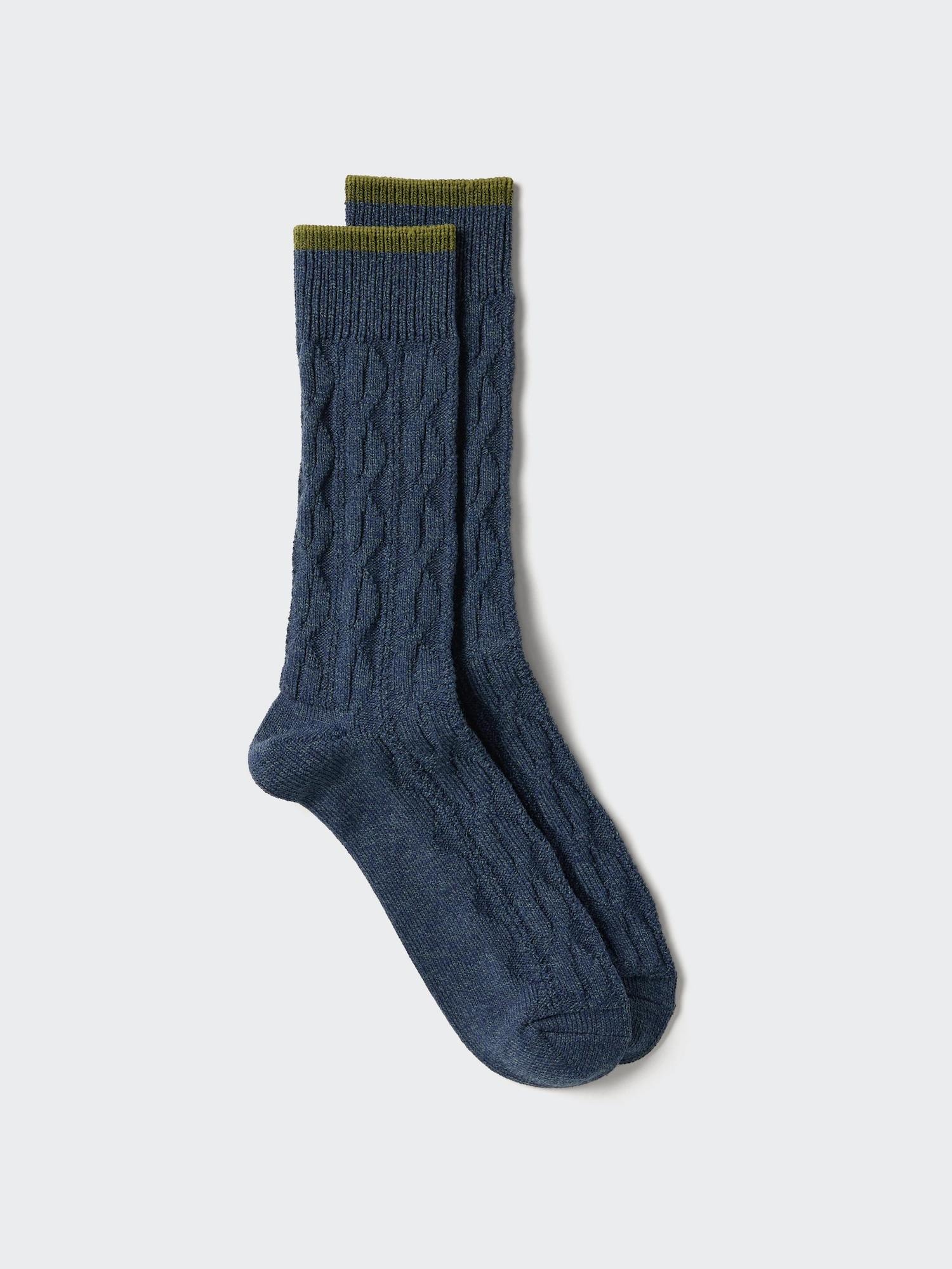 

Uniqlo Heattech Socks Cable 68 BLUE/MEN 2729