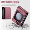 Flip 5 Zflip5 5G Shockproof Portable Wallet Case for Samsung Galaxy Z Flip 5 Flip5 Card Slot Leather Cell Phone Accessories