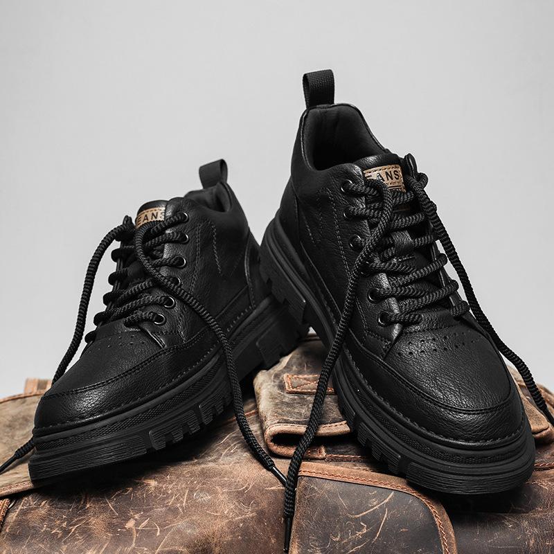Martin boots autumn British style retro casual leather shoes sports waterproof non-slip heightening boots