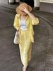 Elegant French Style Women's Two-Piece Summer Set: Fashionable Shirt and Skirt