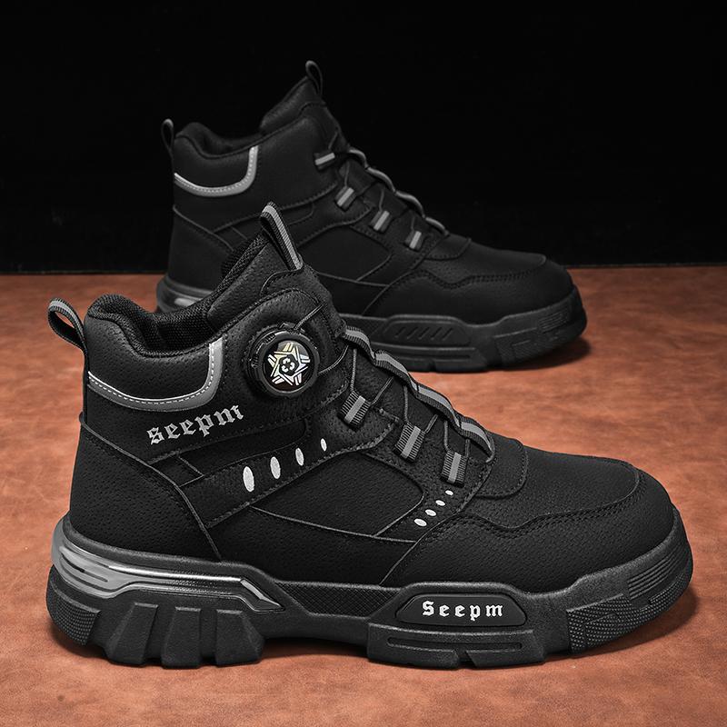 

Fashion CYYTL Mens Boots Winter Casual Outdoor Shoes Leather Ankle Cowboy Tactical Chelsea Hiking Platform Designer Luxury Work Sneakers 44