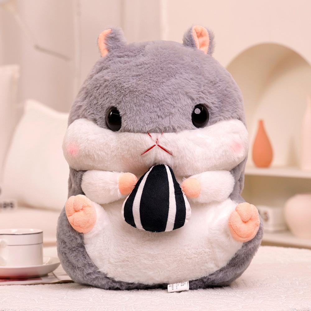 40cm Kawaii Hamster Plush Doll Hand Warmer Blanket 3-in-1 Melon Seed Hamster Plush Doll Blanket Doll 2-in-1And Hamster Backpack designed for