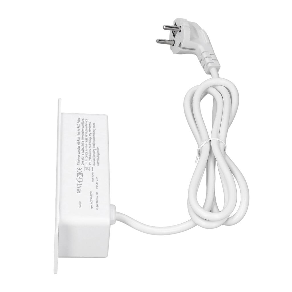 Embedded Power Outlet 2 USB 2  10A Ports Recessed Desk Socket In Desk Power Hub with 1.5m Cable