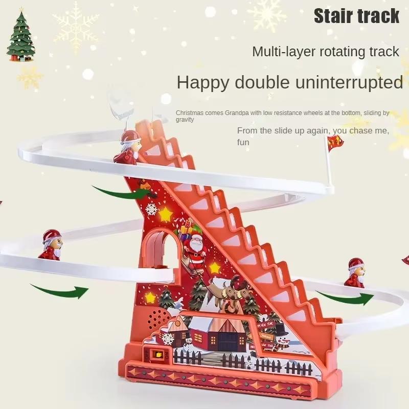 Ηλεκτρική Σκάλα Αναρρίχησης Κούκλα Άγιος Βασίλης Παιδικά Μουσικά Παιχνίδια Σιδηροδρομική Τσουλήθρα Χριστουγεννιάτικο Στολίδι Διακόσμηση Διακόσμηση Σπιτιού Δώρο Πρωτοχρονιάς 2024