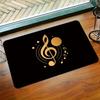 Simple Music Notes Area Rug, Soft Non-Slip Machine Washable Floor Mat for Game Room Bedroom Kitchen Living Room Home Decor