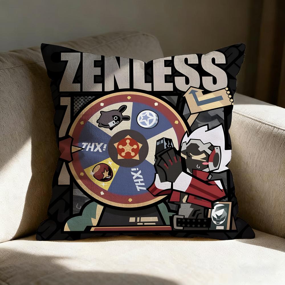 Zenless Zone ZZero Anime Pillow Case Linen Pillow Covers Cover For Couch Living Room Bench Patio Floor Linen Home Decor