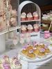 10-Piece White Dessert Display Stand Set: Wooden & Acrylic Tabletop Decoration