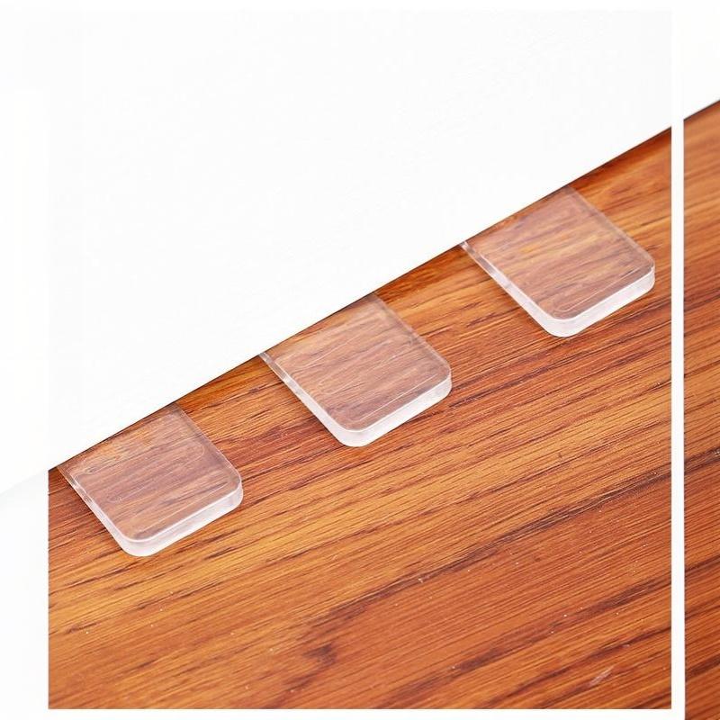 Transparent Rubber Wedge Shims - Plastic Furniture Levelers For Uneven Surfaces, Matte Finish, Cuttable Hard Table Pads