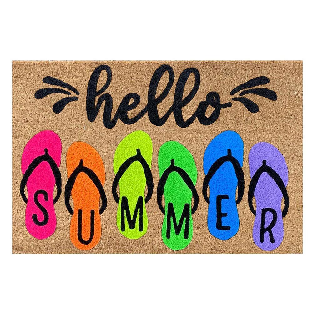 

Hello Door Mat Absorbent Welcome Door Mat Non Slip Front Door Mat Decorative Low Profile Doormat for Home Entrance