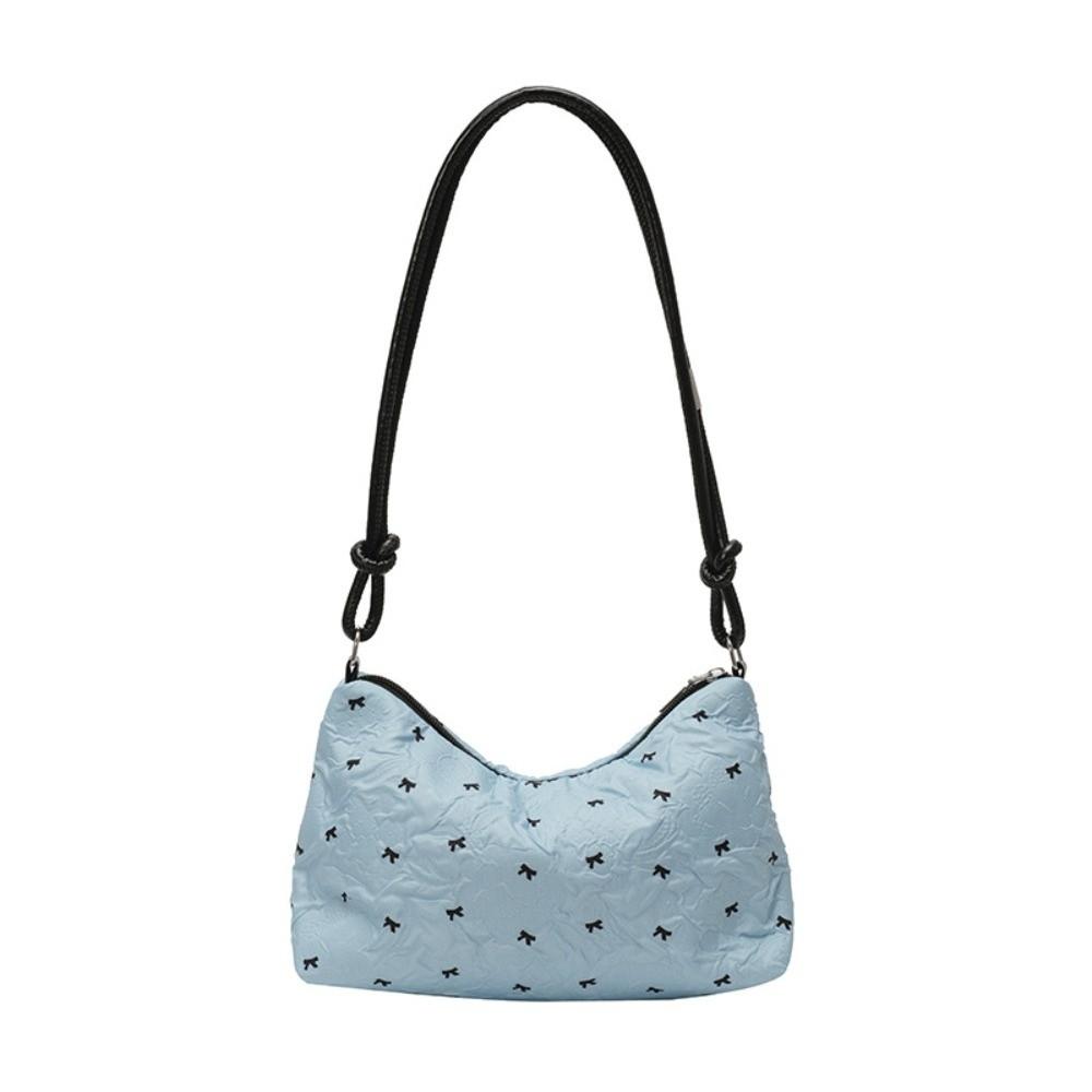 

Versatile Underarm Handbag Leisure Women s Armpit Bag Fashion Bowknot Shoulder Bag Daily синий