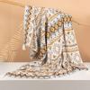 Bohemian Soft Tassel Knitted Blankets Plaid Tapestry Nap Blanket Vintage Air Conditioning Blankets Knit Blanket For Travel