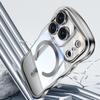 Plating Wavy Frame Magnetic Phone Case For iPhone 17 Pro Max 16 15 14 13 Electroplated Silicone Bumper Shockproof Clear Soft Cover