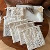 Hollow Out Lace Drawstring Storage Bag Portable Small Makeup Bag Jewelry Storage Bag  Home Supplies