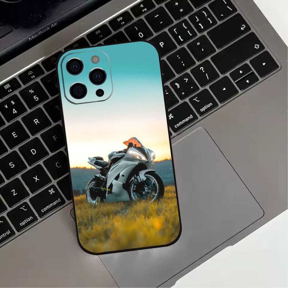 Super Speeding Motorcycle Phone Case  For iPhone17,16,15,14,13,12,11 Plus,Pro Max Soft Black Cover