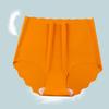 5 Pcs Women's Seamless Underwear High-Waisted No Show Stretchy Ice Silk Briefs Hipster Wavy Side Invisible Panties