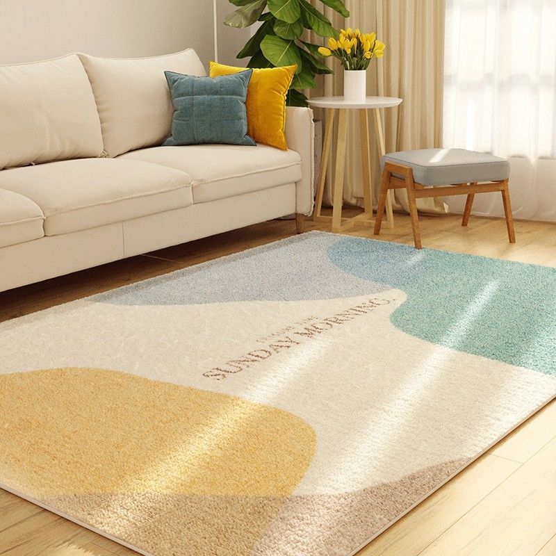 Living Room Carpet Coffee Table Mat Bedroom Floor Mat Girl's Dirt Resistant Foot Mat Can Be Cut