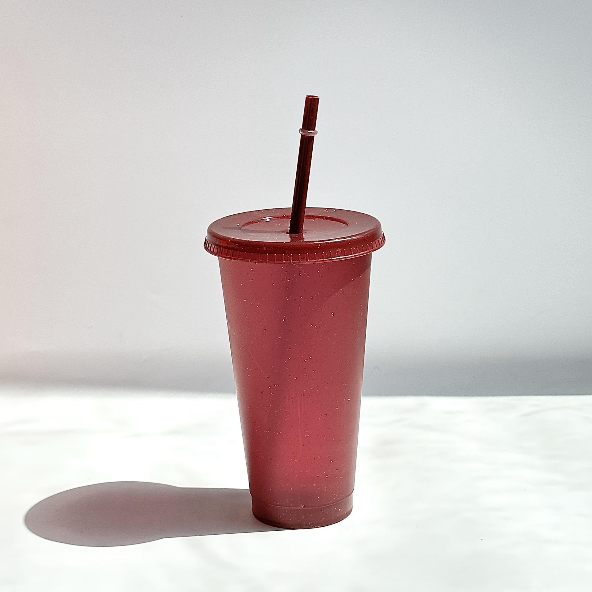 

Пластикові стаканчики з кришками та соломинками, стаканчики для соку, молока, чаю, кави, стаканчики для пиття, стаканчики для холодних напоїв, стаканчики, що змінюють колір, стаканчики з блискітками, стаканчики для вечірок