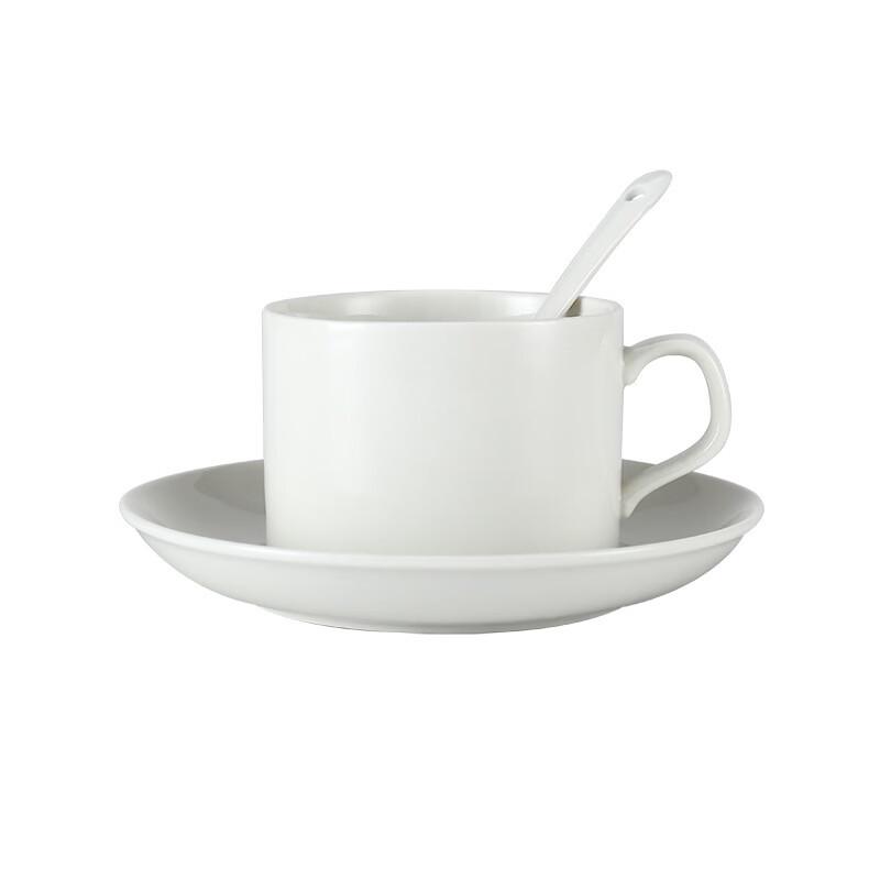 Shangqi Simple Ceramic Coffee Cup and Saucer Set
