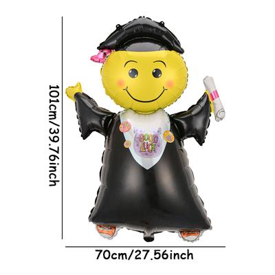 1 stuks Afstudeerfeest Ballon Helium Bol Folieballon Gefeliciteerd Afgestudeerden Feestdecoraties 2025 Feestdecoraties Globos Ballonnen
