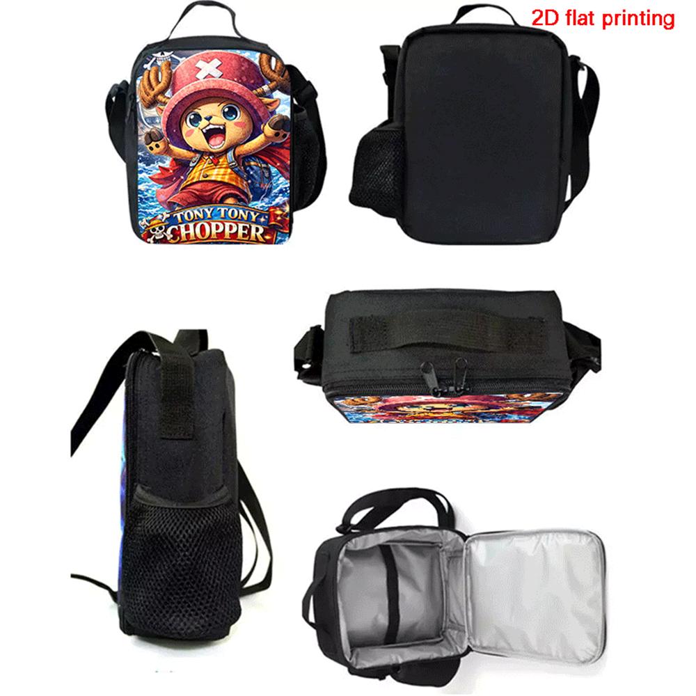 One Piece Cartoon Thermal Lunch Bag Lonchera Térmica Lightweight Portable Cooler Tote For Boys Girls School Picnic Camping Bolsa