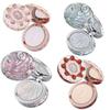 Flower Knows Collection Perle de Coquillage Poudre Cuite Couleur Mixte Poudre Miel Poudre Fixatrice de Maquillage Mat Transparente Éclat Naturel Bronzé