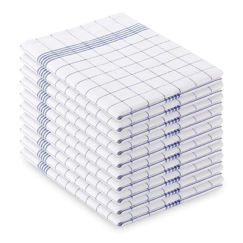 Große karierte Küchengeschirrtücher Teetücher Weiche und wiederverwendbare Reinigungstücher Schnelltrocknende Spüllappen zum Abwaschen