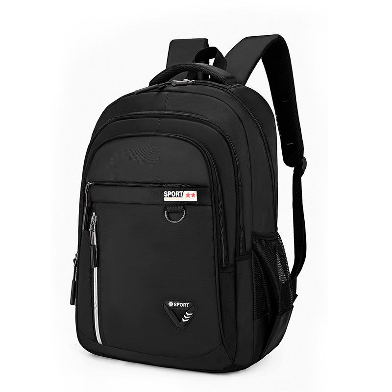 New simple casual backpack large capacity Oxford cloth multi-layer student schoolbag short trip computer bag