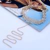 European & American Light Luxury Rhinestone Teardrop Tassel Choker Necklace for Women