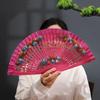Hand Crafted Hand-painted Fan Colorful Spanish Wood Fan Hand Fan Folding Fan  Photography Prop