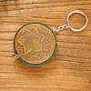 Handmade Crazy Horse Carving Top Layer Cowhide Mini Tape Measure Clothing Leather Pendant-Free Sample Badge Holder & Accessory