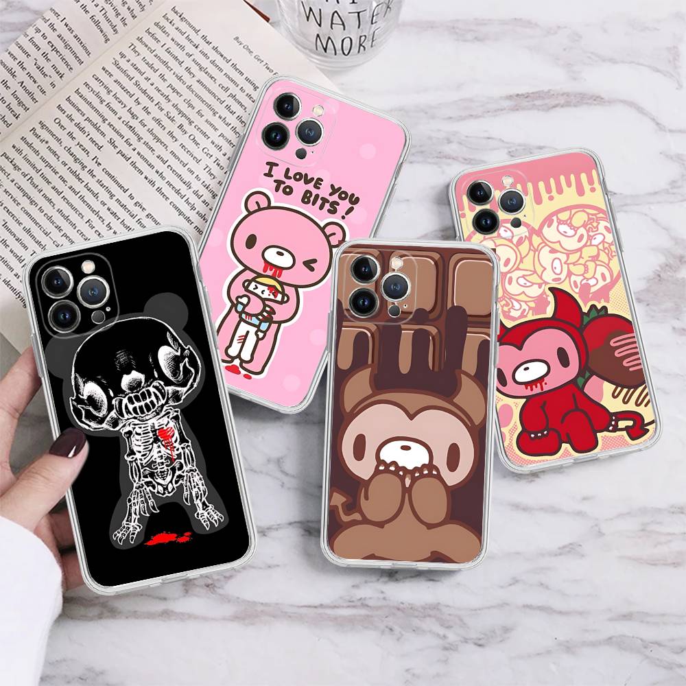 Popular Kawaii G-gloomyS Bears Transparent Phone Case For IPhone 17 Air 16 Pro Max 15 14 13 12 11Plus Shockproof Cover