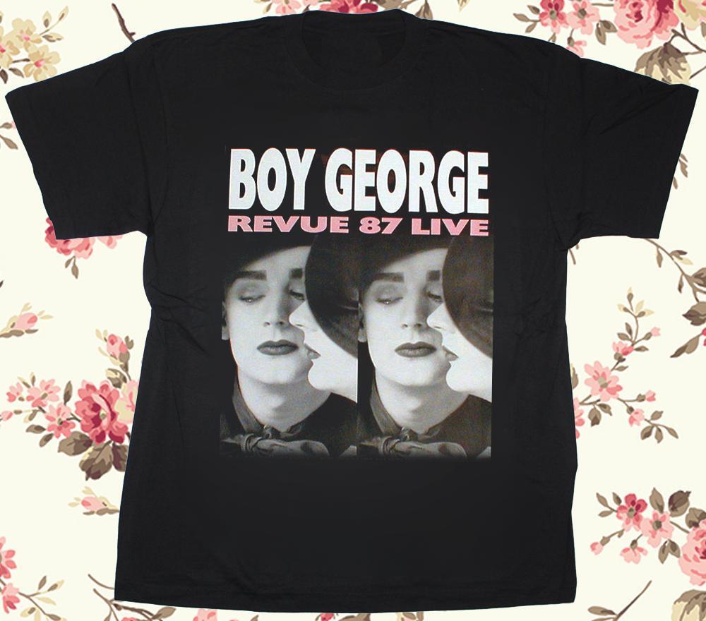 Boy George (Culture Club) Vintage Shirt Black All Size Tee Shirt AH376 Unisex T-Shirt XXXXL