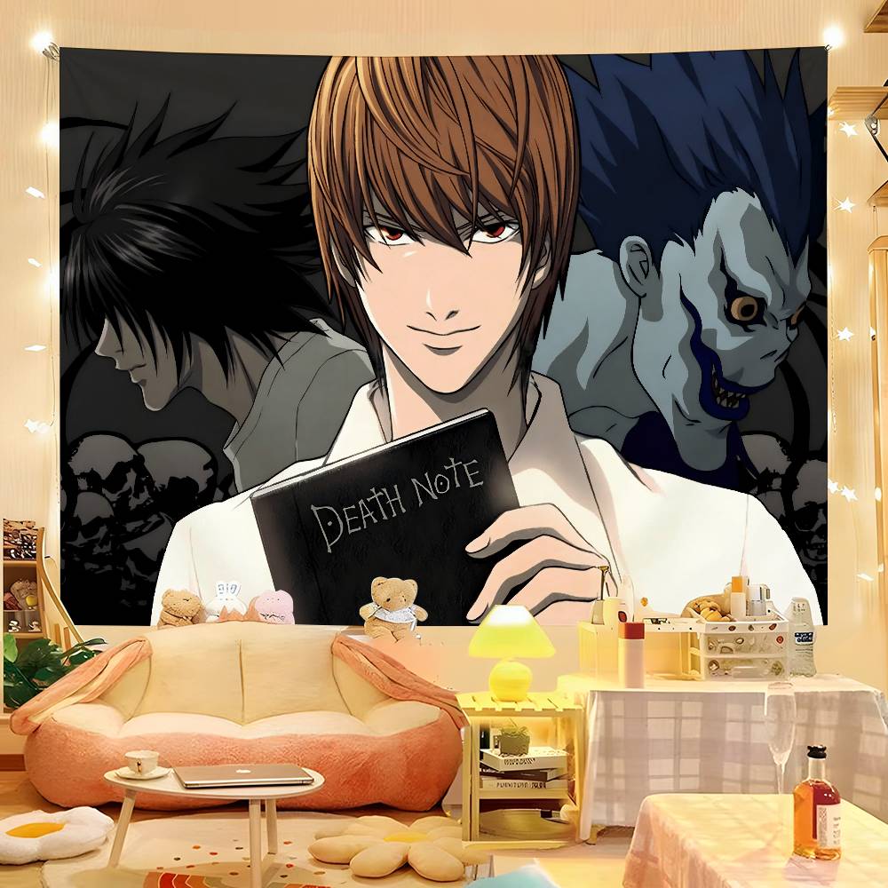 1pc Japanese Comics Death Note Colorful Hippie Psychedelic Bedroom Dorm Decor Aesthetic
