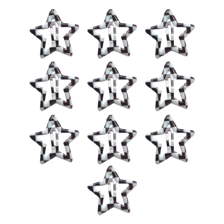 10lots Eye Catching Lattice Star Hairpin Children Cartoon Unisex Hair Clip for Enhancing Hairstyles In Various Settings
