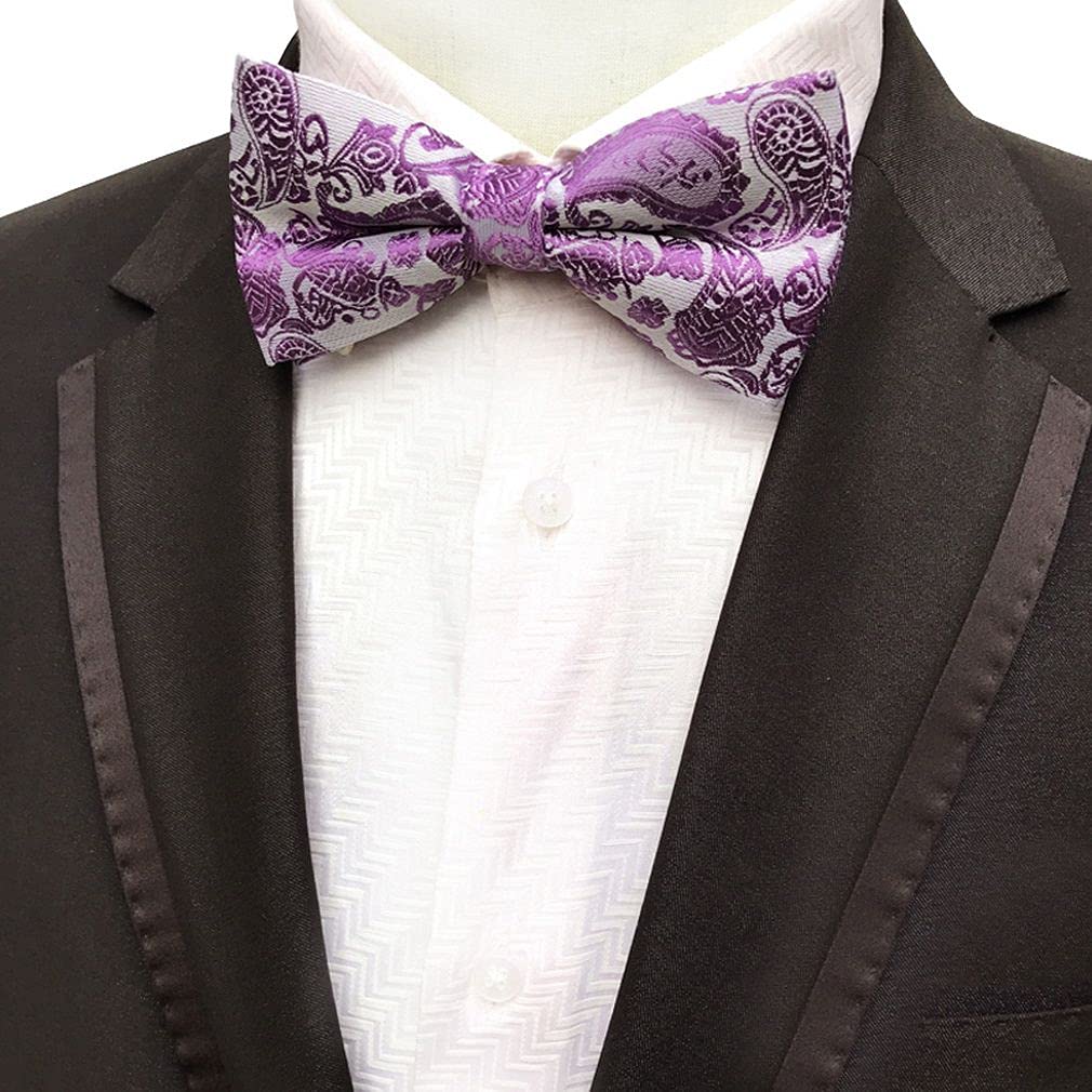 

Xiang Ru Bow Tie - Men s Bow Tie for Parties, Weddings, Gifts, Solid Colors, Stylish Floral Patterns, Formal & Casual, Birthday - 14 Designs Available