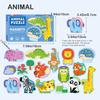 Magnetic Stickers Puzzle, Letters, Numbers, Fruits, Dinosaurs, Animals, Transportation Early Education Puzzle Toys For Kids