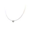 Les Trésors De Lily [N6809] - White 'Love' Silver Necklace (rhodium-plated)