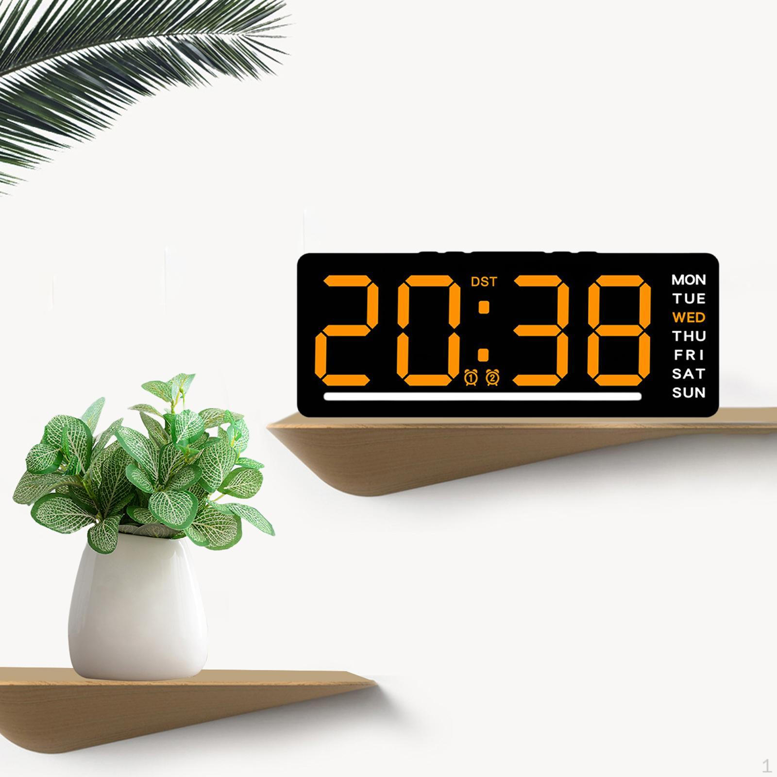 

Цифровые часы настольные подарки с температурой легко читаемые настенные светодиодные для гостиной Orange Number