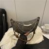 Denim Bag Women's New Trendy Niche Commuter Shoulder Bag Casual Trendy Brand Popular Messenger Croissant