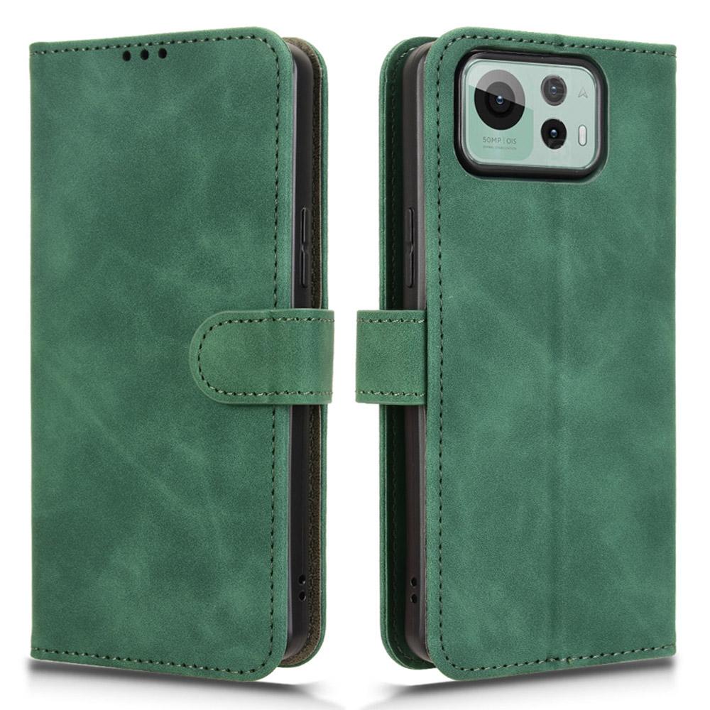 

Для Asus Zenfone 12 Ultra 5G Шкіряний чохол з відчуттям шкіри Протиударний Чохол-книжка для телефону з гаманцем Green