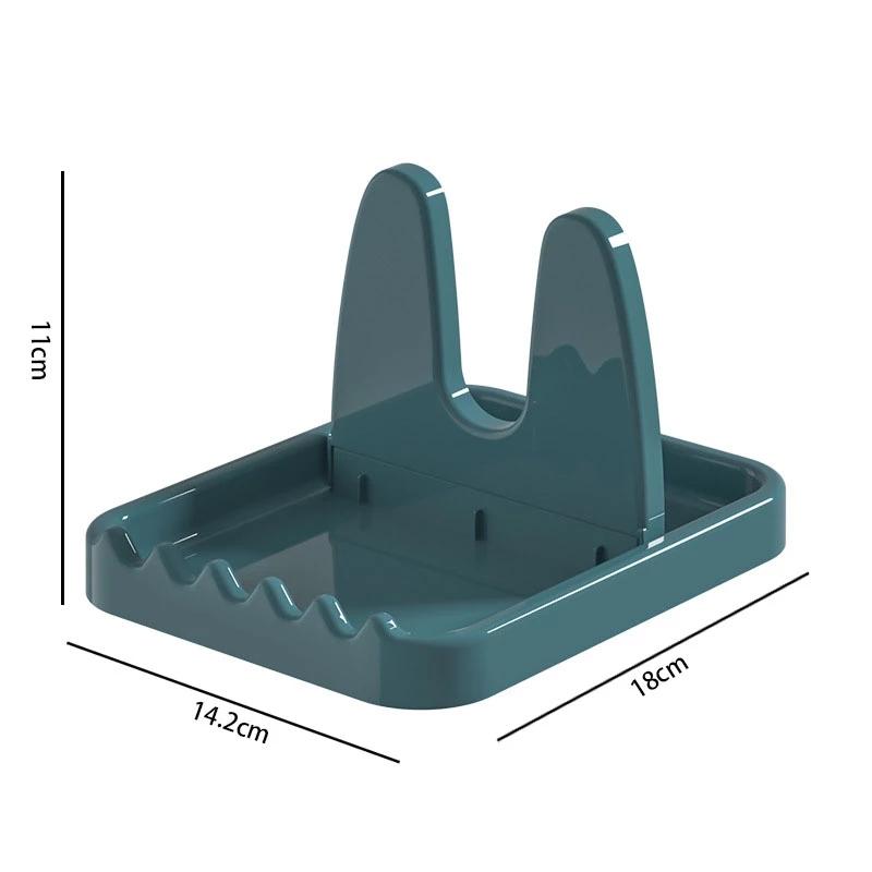 Foldable Pot Lid Rack Plastic Spoon Holder Stand Kitchen Organizer For Fork Spatula Rack Pan Cover Shelf Tableware Storage Rack
