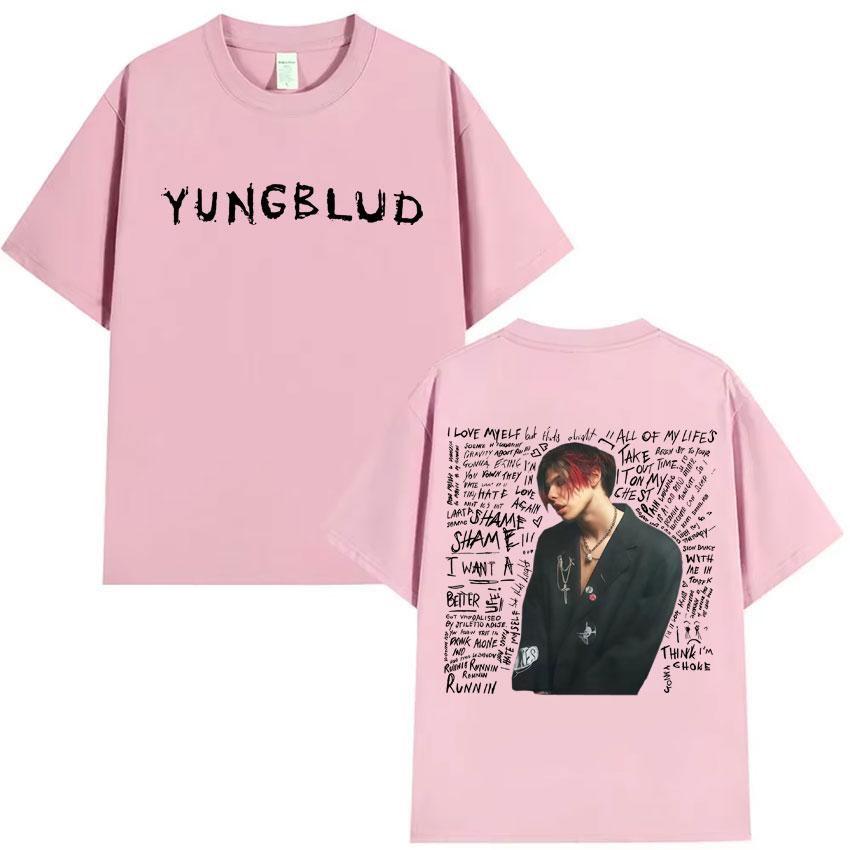 Rapper Yungblud Print T Shrit Mens Clothing Oversized Gothic Tshrit High Quality Short Sleeve Tee Hip Hop Tops Streetwear Unisex