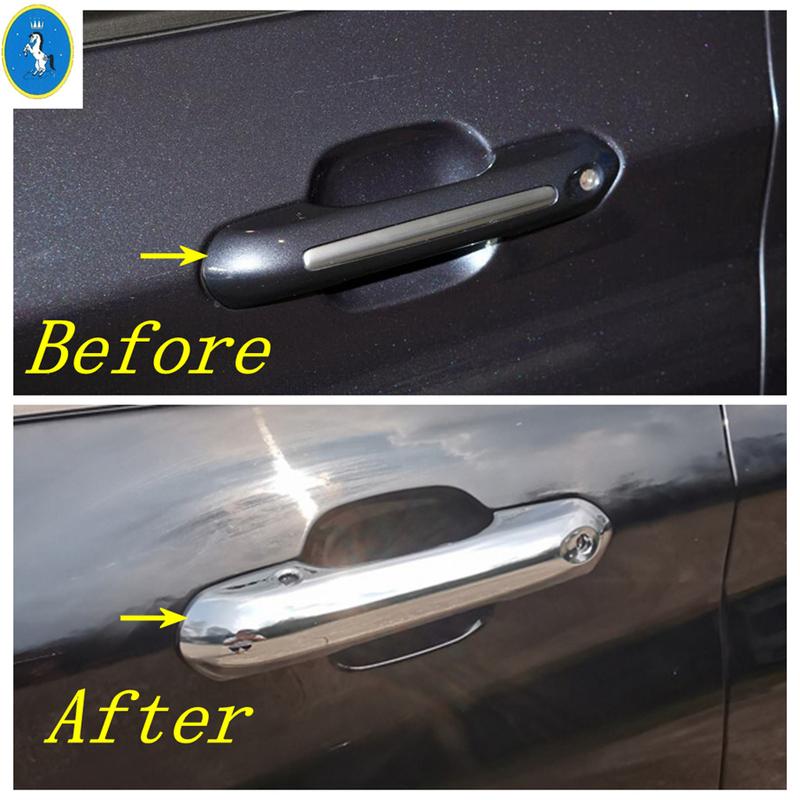 Door Pull Doorknob Handle Catch Grab Cap Cover Trim For Ford Explorer  -  ABS Chrome / Carbon Fiber Look Car Accessories