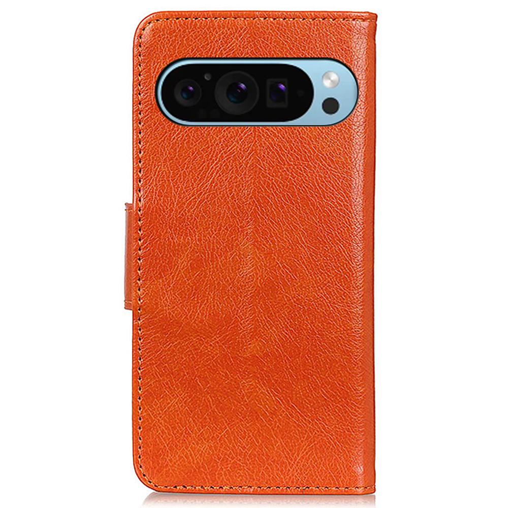 Für Google Pixel 10 Pro/10/9 Pro/9 Handyhülle Brieftasche Ständer Spaltleder Nappa Textur Stoßfeste Hülle