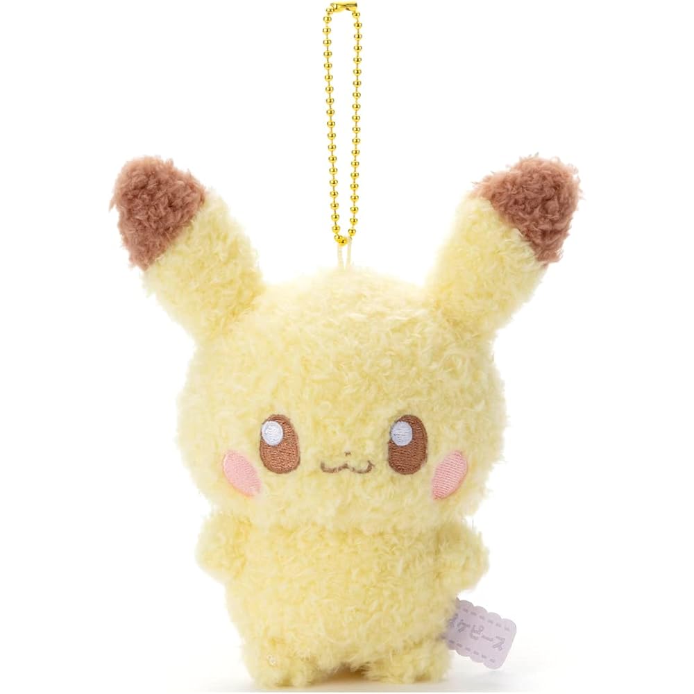 Takaratomy A.R.T.S Pokmon PokePiece Plush Toy Pikachu with Ball Chain Mascot 13cm Height