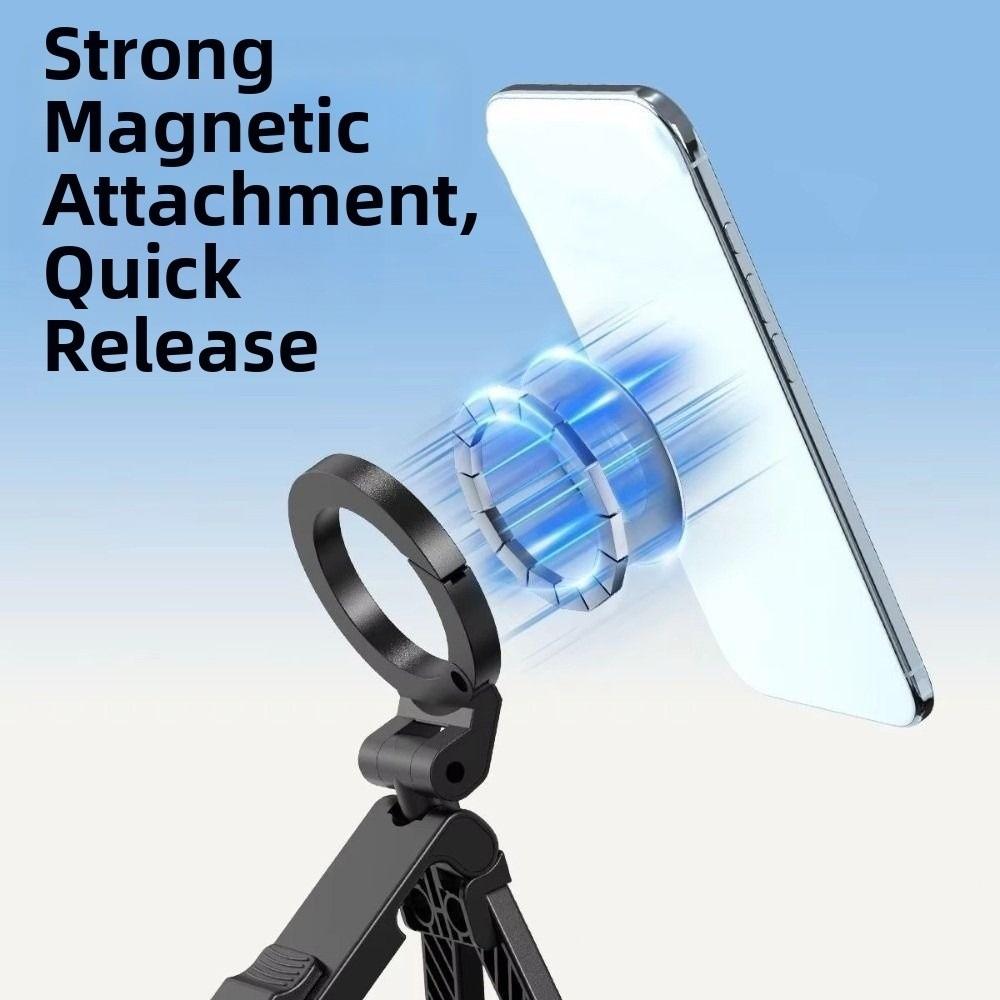 Adjustable Magnetic Phone Tripod Holder 360° Rotation Desktop Phone Bracket  for Home