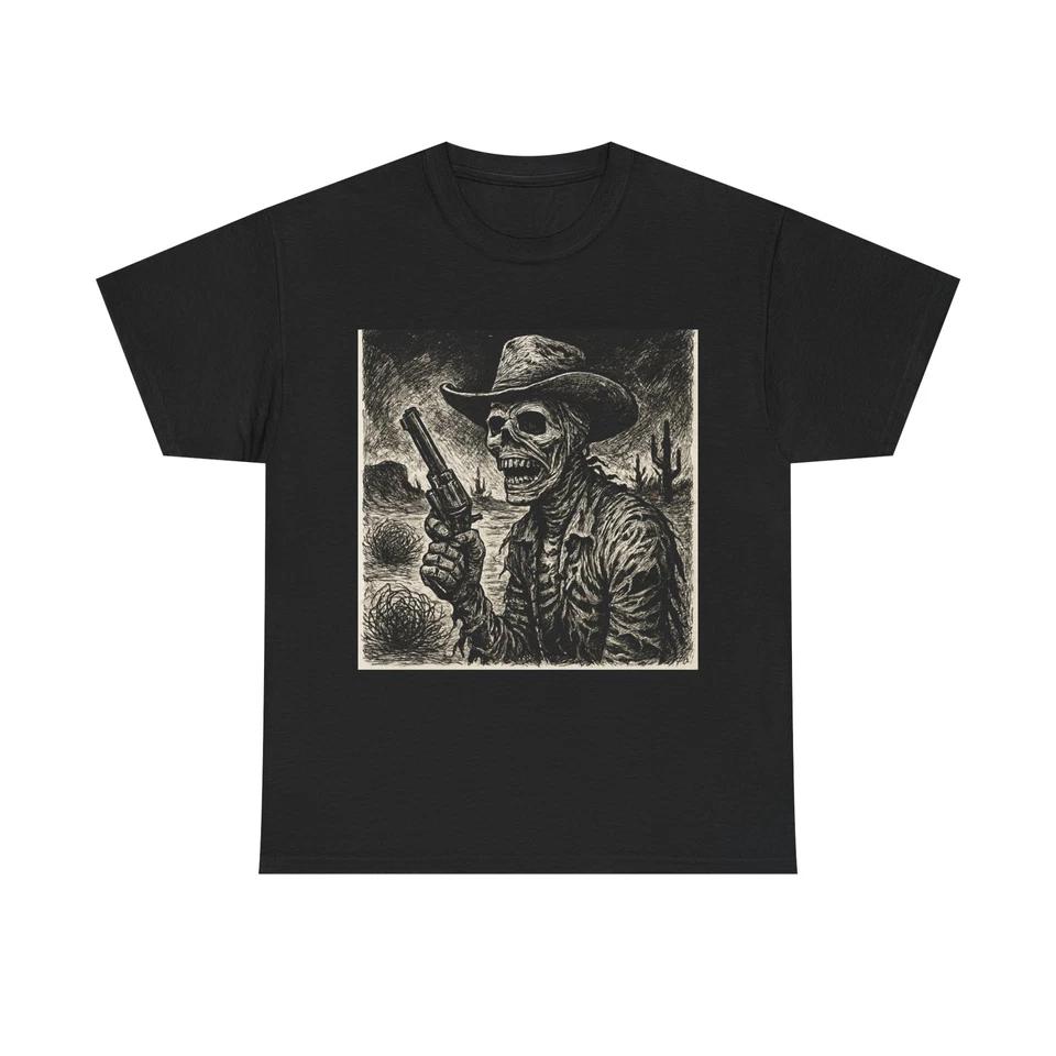 

Unisex Adult T Shirt Mummified Cowboy Desert Horror Ink Art S